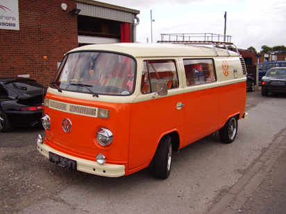 VW Camper Van Cream Orange 2008